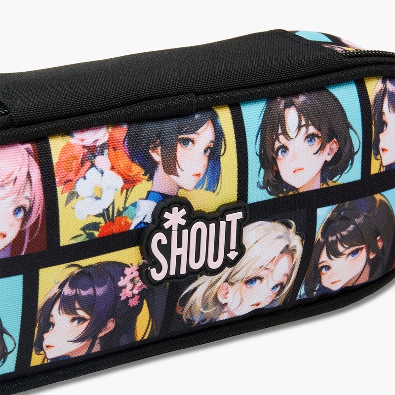 Shout Pouch-1Cmprt-Character-26L-Girls (Polyester) Black \ 23X9.5X5 - Image 4